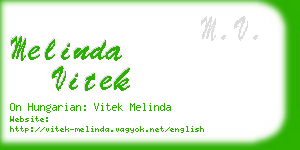 melinda vitek business card